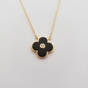 Rachel Zoe Sterling Silver  Clover Necklace